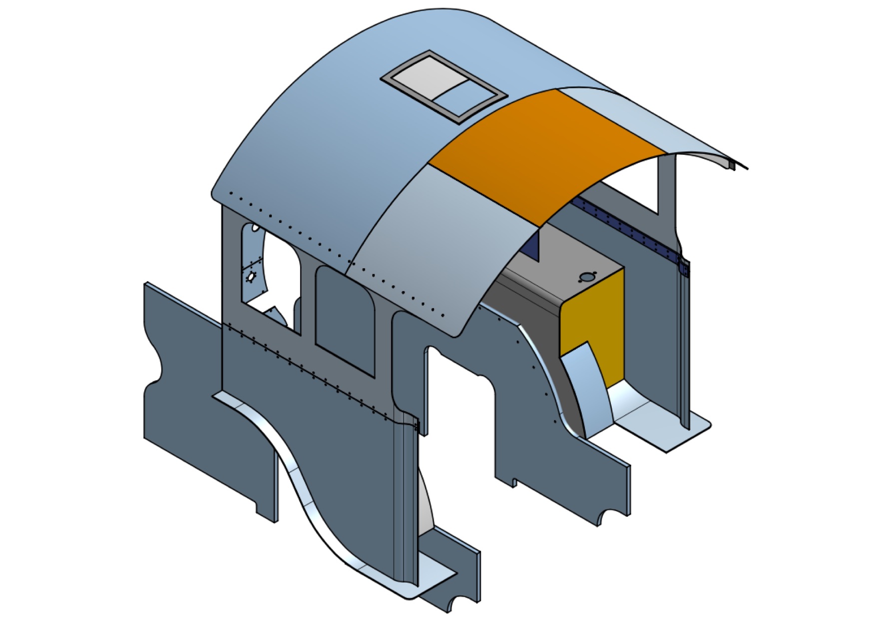 CAD Cab back view
